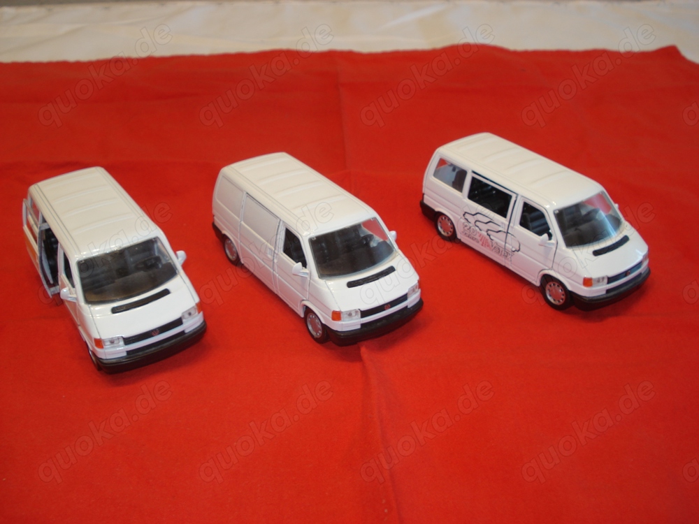 3 alte Schabak VW Bus T4 Miniaturmodell 1:43 neuwerig ohne OVP.