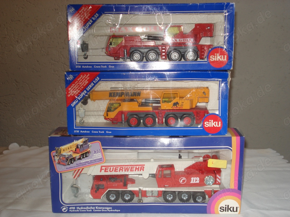 2 Alte Siku Super 1:55 Autokran , 3730 neuwerig OVP.