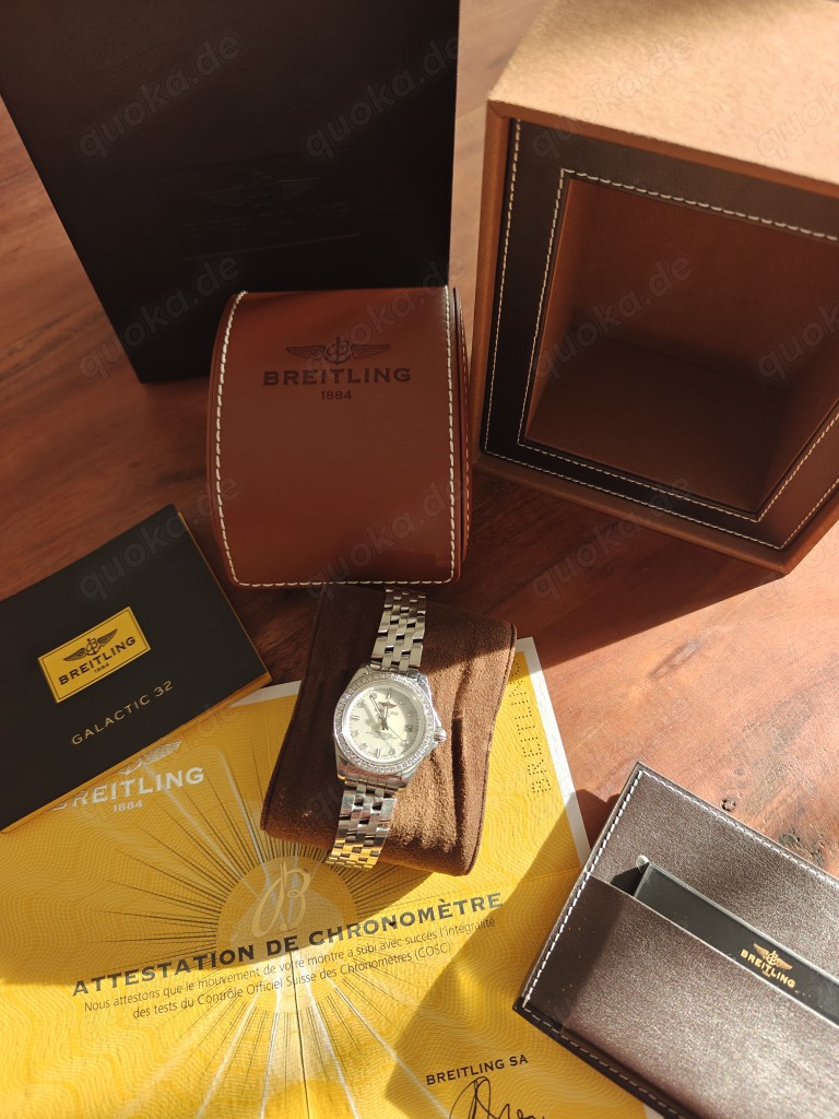 Breitling Galactic 32, Diamanten, WIE NEU