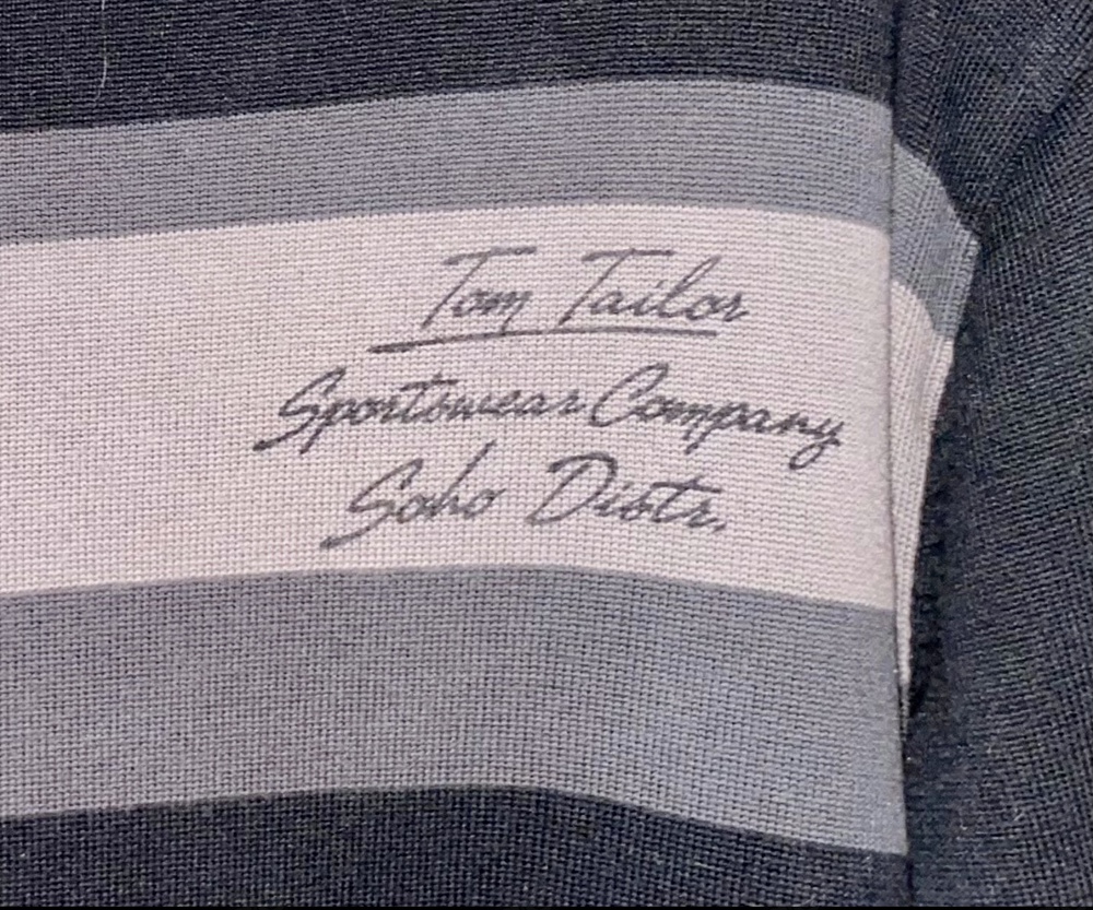 TOM TAILOR Herren Strick Pullover L-XL BW 56,5 Schwarz Streifen