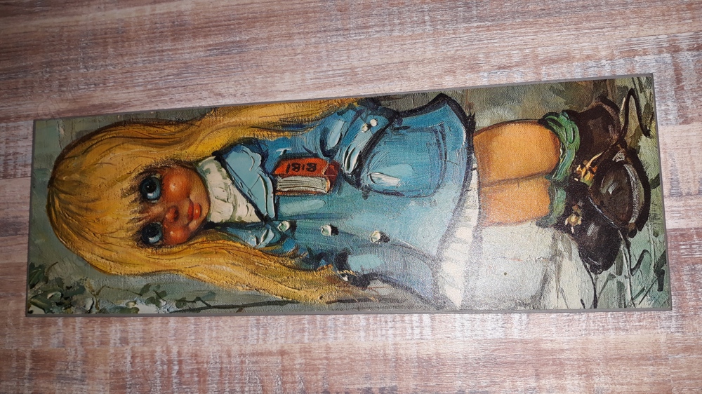 Bild auf Holz kleines Mädchen