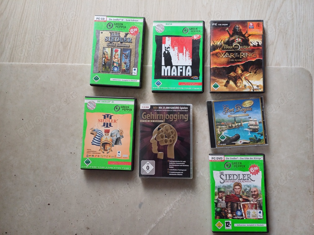 Verschiedene Computerspiele zu verkaufen