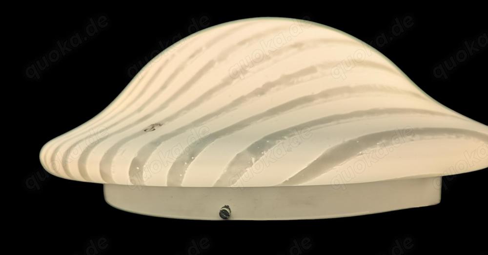 Zebralampe Peill & Putzler aus gestreiftem Opalglas UGR-1355685 70er