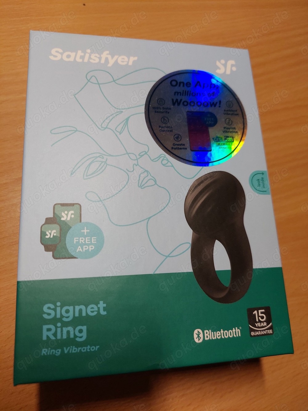 Penisring Eichelring vibrierend Fernsteuerbar Satisfyer Signet Ring Schwarz - Ungeöffnete OVP