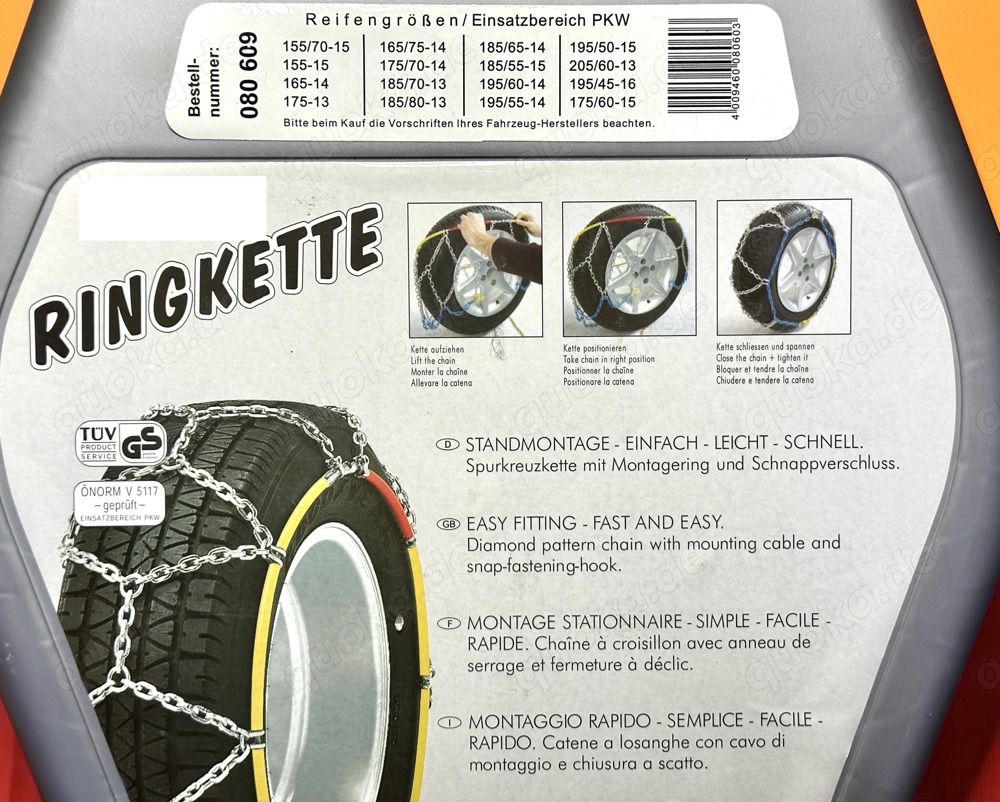PKW Schnee-Ringkette neuwertig