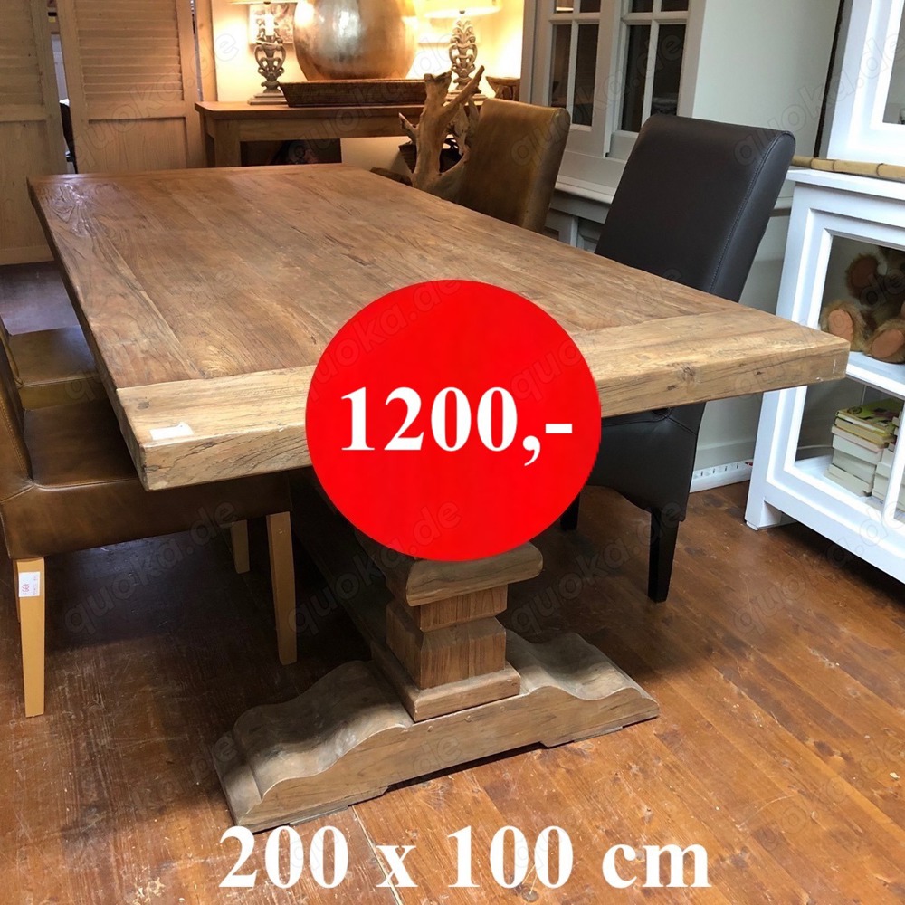 Klostertisch Esstisch Hartholztisch recycelt Teak Küchentisch 200x100cm in Starnberg NUR ABHOLER Klostertisch Esstisch Hartholztisch recycelt Teak Küchentisch 200x100cm in Starnberg NUR ABHOLER