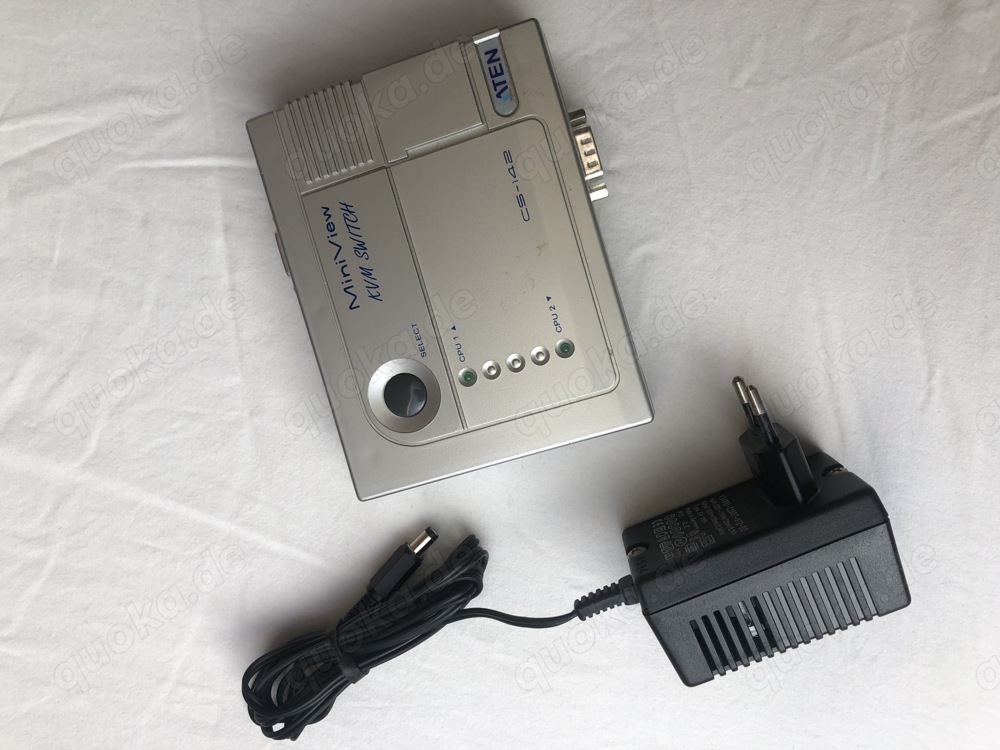 Aten CS-142 MiniView KVM-Switch   PC-Umschalter