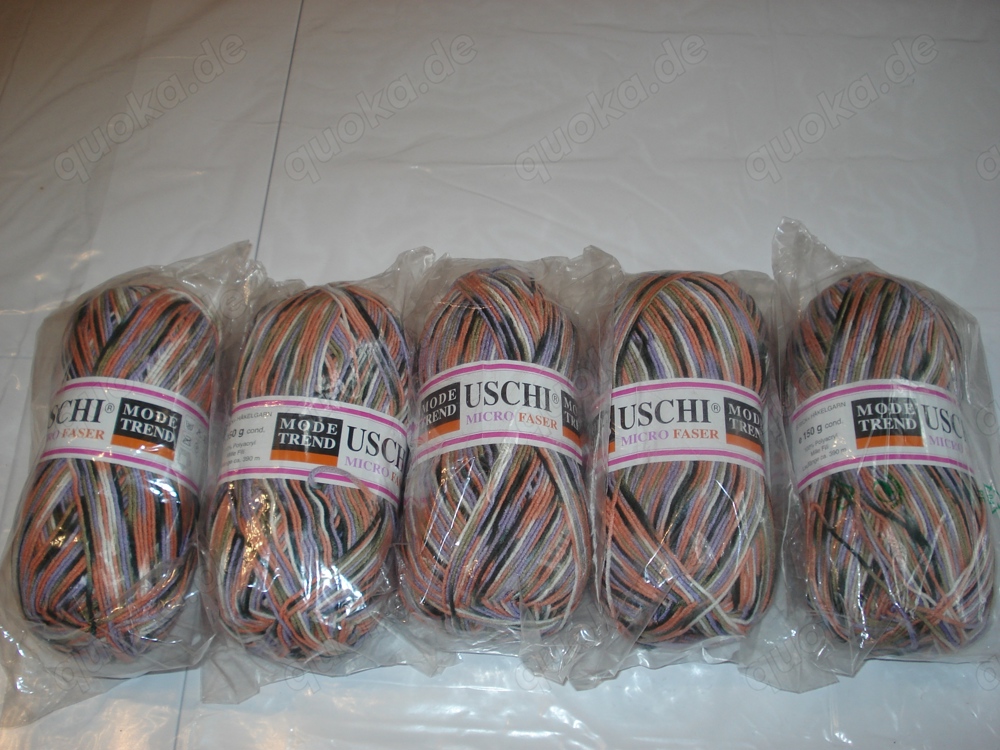 8 x 150 g Strickgarn, Wolle bunt neu OVP