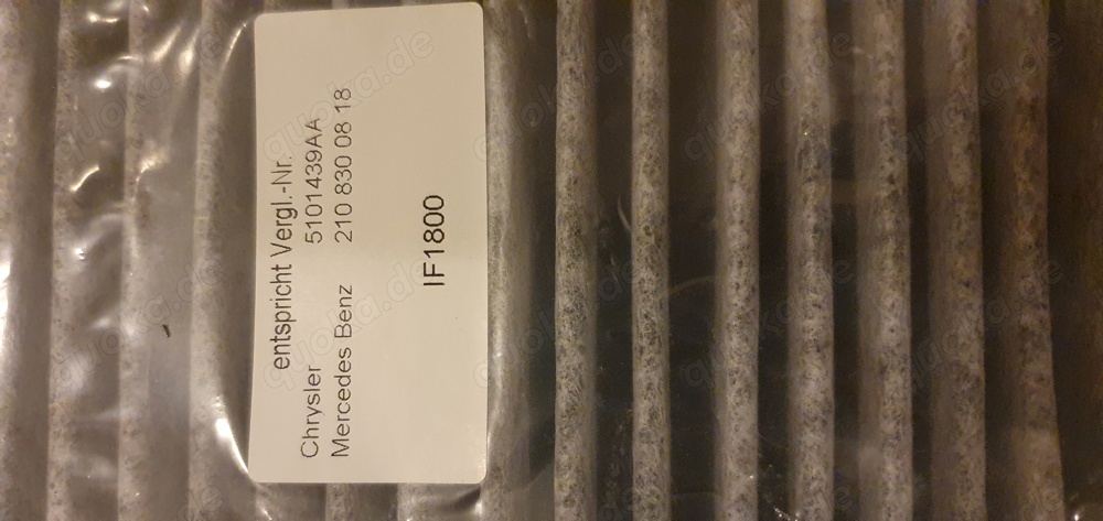 Mercedes-Benz A 210 830 08 18 Aktivkohlefilter