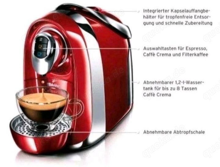 NEUw. KAFFEE Tchibo 295779 Cafissimo  Kapsel Maschine Rot