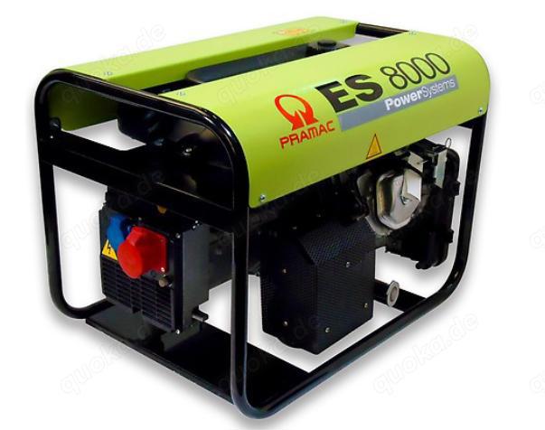Stromerzeuger Notstromaggregat PRAMAC ES 8000 7 kVA 400V Benzin