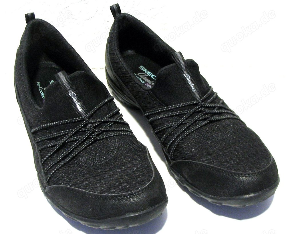 Skechers Slipper - Gr. 39,5 - Sohleninnenlänge: 26,5 cm - schwarz - Memory Foam