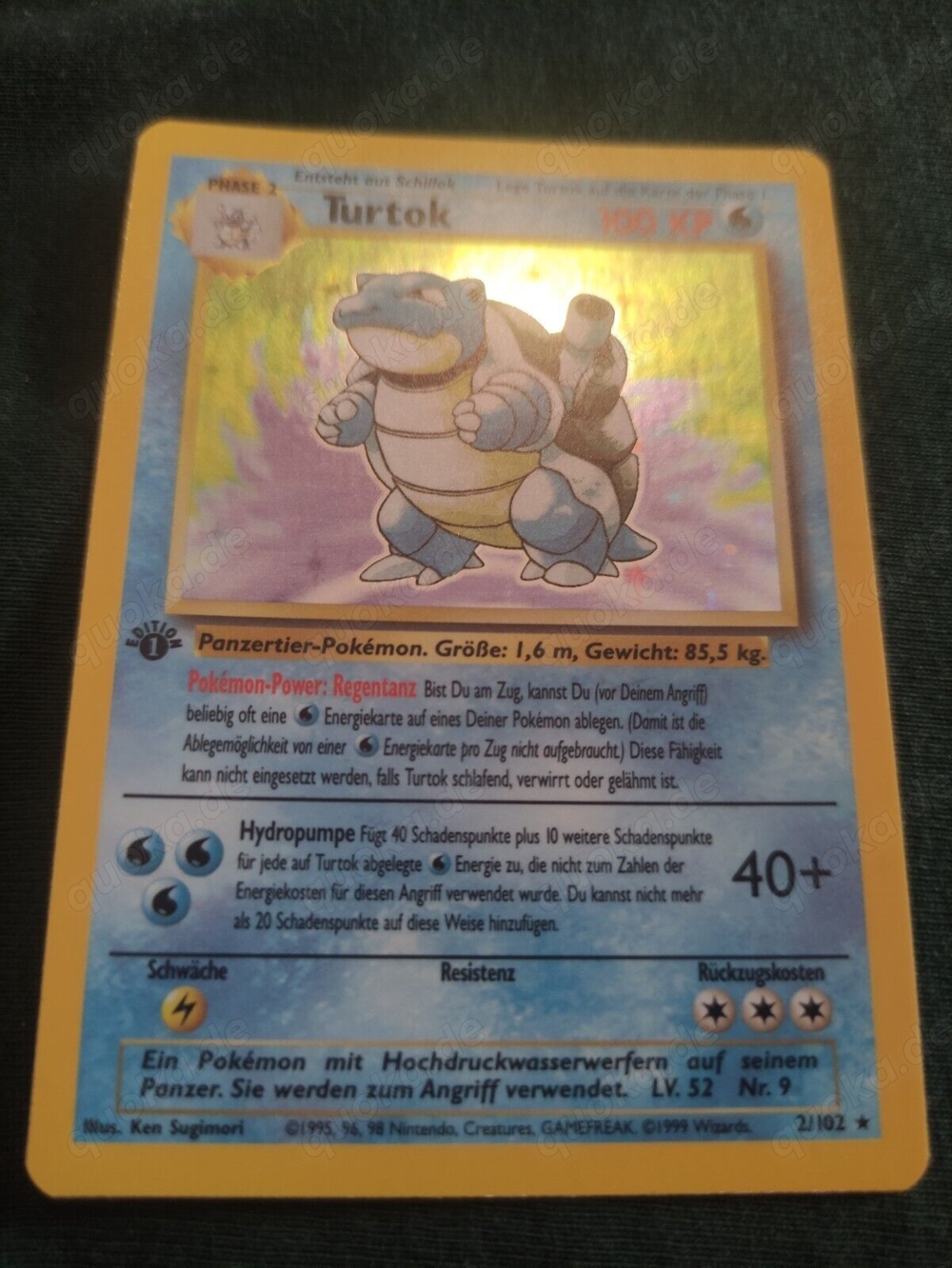 Pokémon Masterset Base Set 1. Edition komplette Sammlung 001 bis 102  Glurak