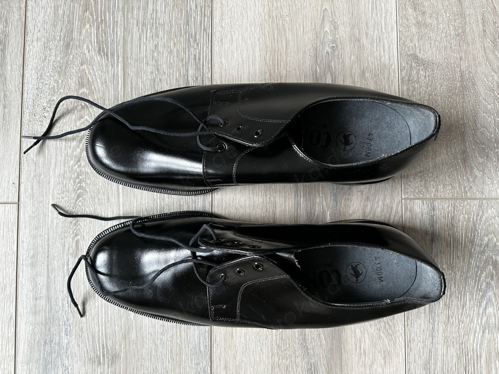 Herren - Schnürschuh Leder Schwarz VEB Meißner Schuhfabrik Gr.29,5 {heute 43,5}