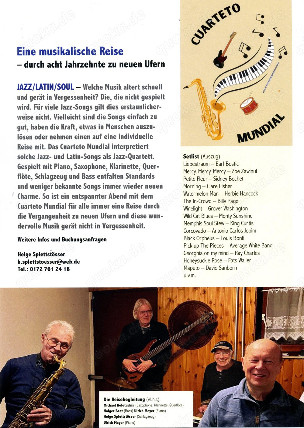 4 Mann Jazz Funk and Latin Band