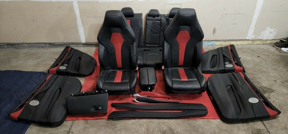 14-18 bmw f85 x5m black fire edition interior set seats + console