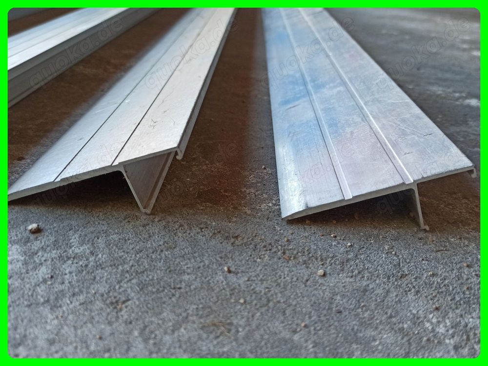 2x Alu Profile 90x7,8x2,3cm + 5x Blech Profile 100cm x 10cm tief x 1,5cm hoch