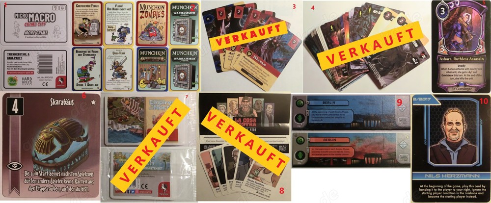Promokarten für Brett- und Kartenspiele NEU