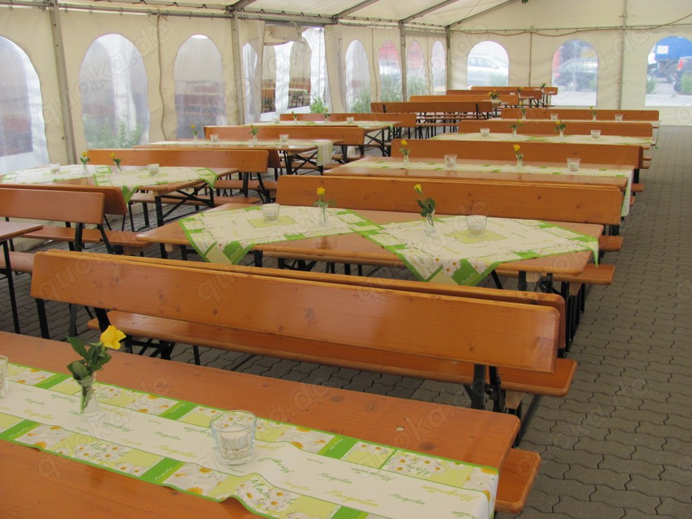 Biertisch-, Bierzelt-, Festzeltgarnitur   zu vermieten