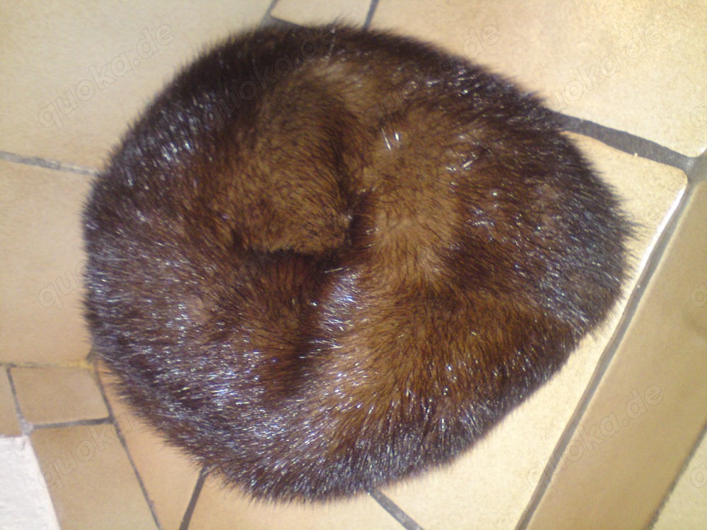 Damen Nerzhut Kappe braun