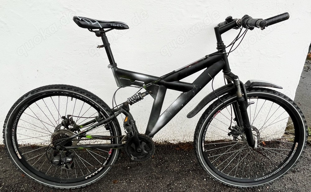 21-Gang Mountainbike, voll gefedert, Scheibenbremsen, fahrbereit