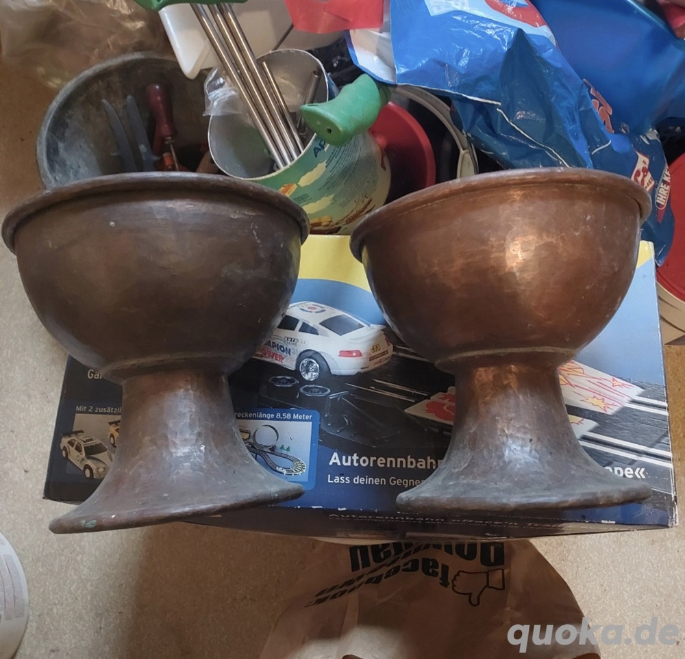 Blumenschalen kupfer 