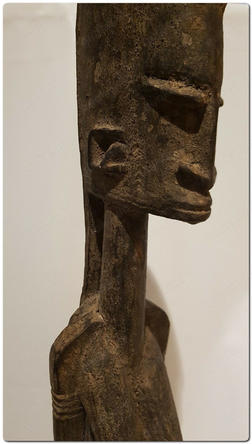 Dogon Statue Holz weiblich Ahnen Figur Mali Afrika KUNST Antik 87 cm in ...