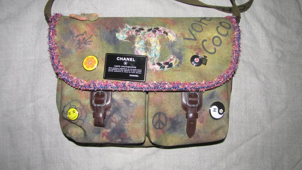 2015 On The Pavement Schultertasche, Chanel Graffiti Canvas Khaki Box, Full Set