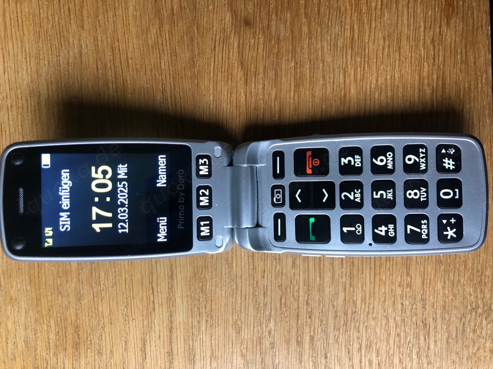 Senioren Handy Doro Primo 413 Schwarz Großtastenhandy 