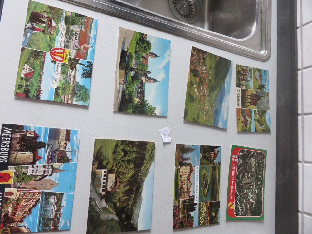 Ansichtskarten vom Schwarzwald und Bodensee, beschrieben mit Briefmarken