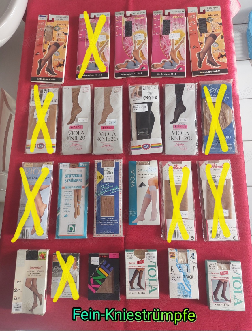 Fein-Kniestrümpfe, neu, one size, 4 Bilder