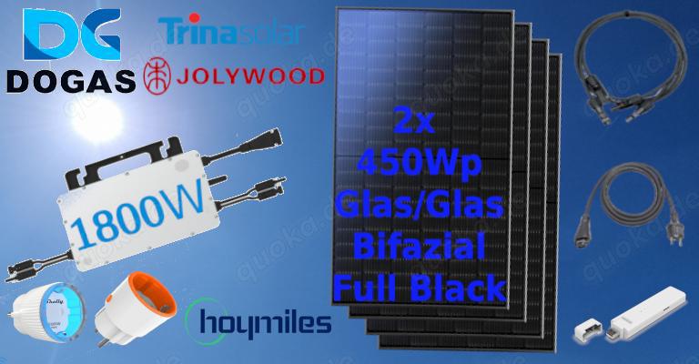 PV Anlage - So simpel wie ein Balkonkraftwerk mit 1800Wp 1800W