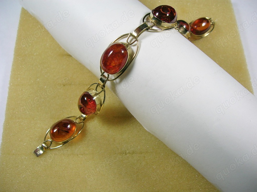 Armband 333 Gold mit Bernstein