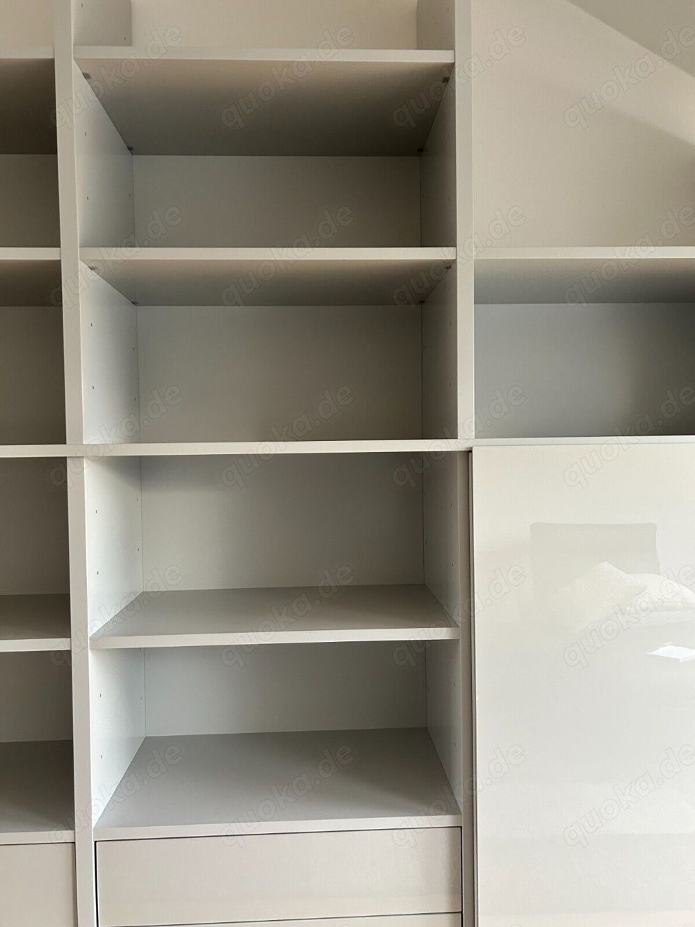 Interlübke Regalwand Studimo Lack Platin 440,8 x 44,6 x 256,2 - 148,3 cm