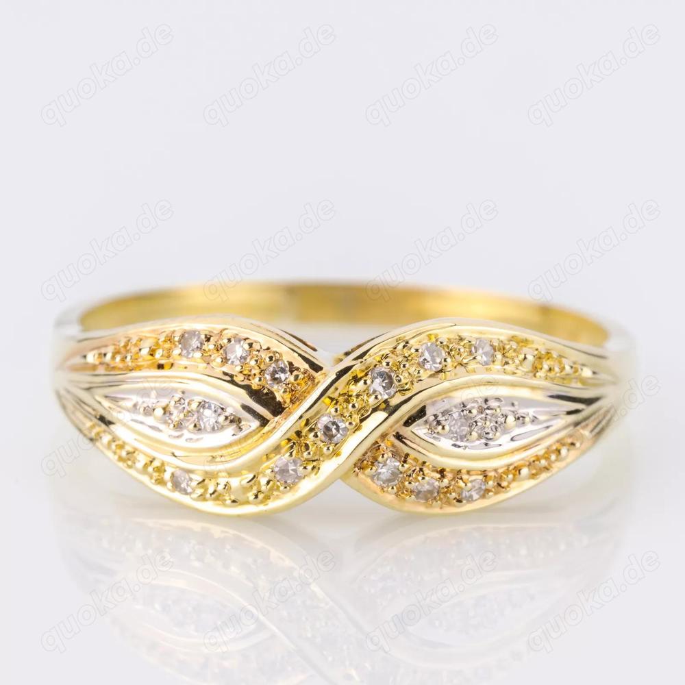 Vintage Ring (585er Gold) mit Brillanten