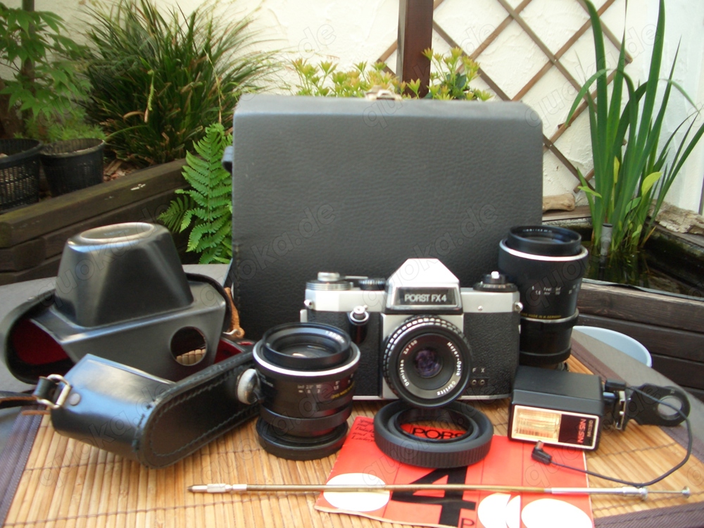 Spiegelreflex  Porst mit 3 Objektiven und mehr Zubehör.