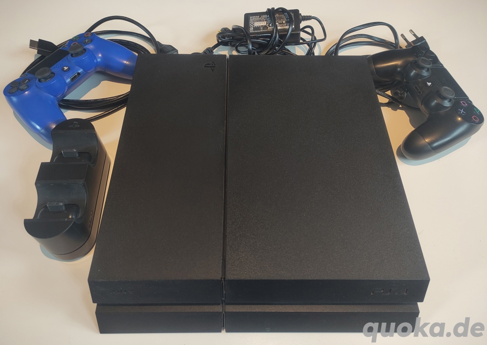 Playstation 4 1TB + 2x Controller + Ladestation + Spiele 