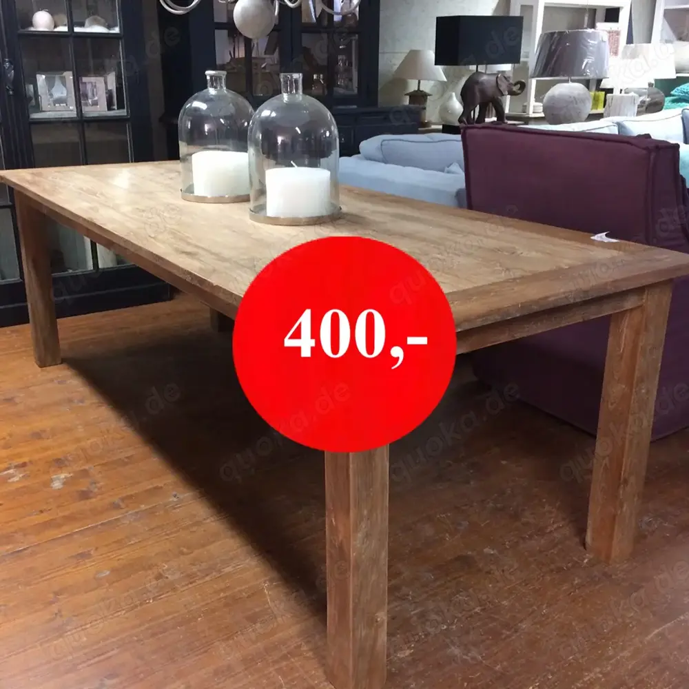 Holztisch Esstisch Hartholztisch recycelt Teak Küchentisch 160x90cm REDUZIERT in Starnberg