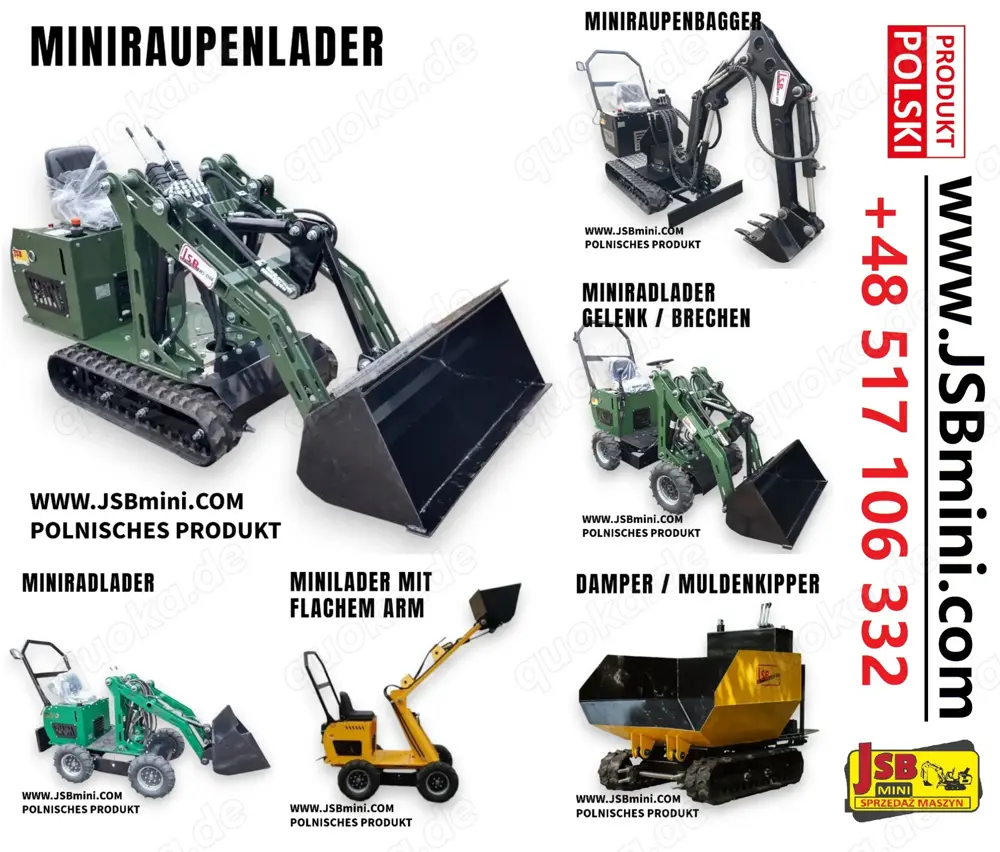 Lader Bagger Dumper - NEU 2025 - Direkt vom Hersteller JSB