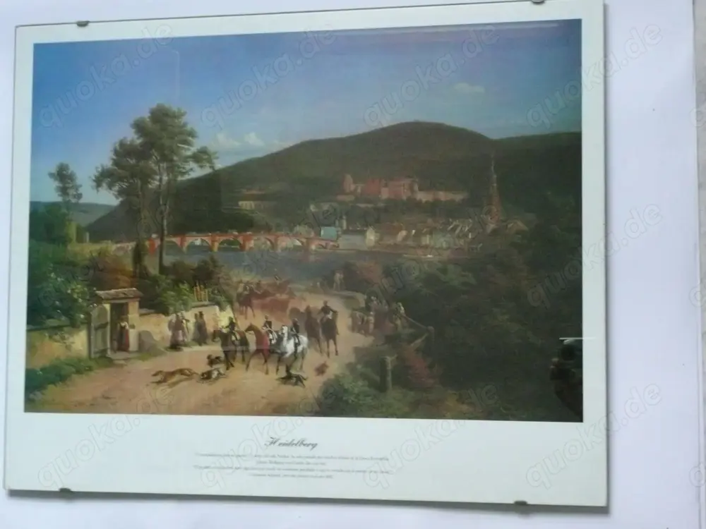 Blick auf Heidelberg mit dem Schloß -Kunstdruck