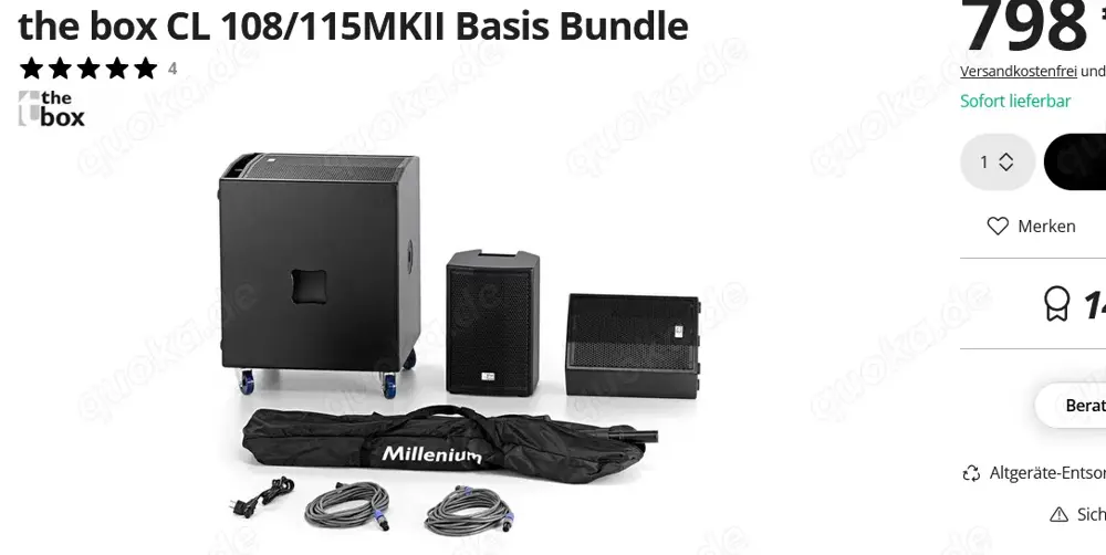 The Box CL 108 115 MKII Musikanlage PA The Box CL 108 115 MKII Musikanlage PA