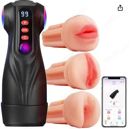 Männer Masturbator APP-Steuerung 9 Vibration Saugen 3 Liner Sex Spielzeug Vagina Blowjob Anal