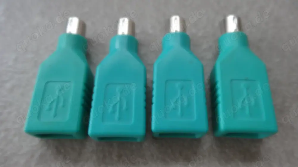 4 Stück Adapter PS 2- Stecker auf USB