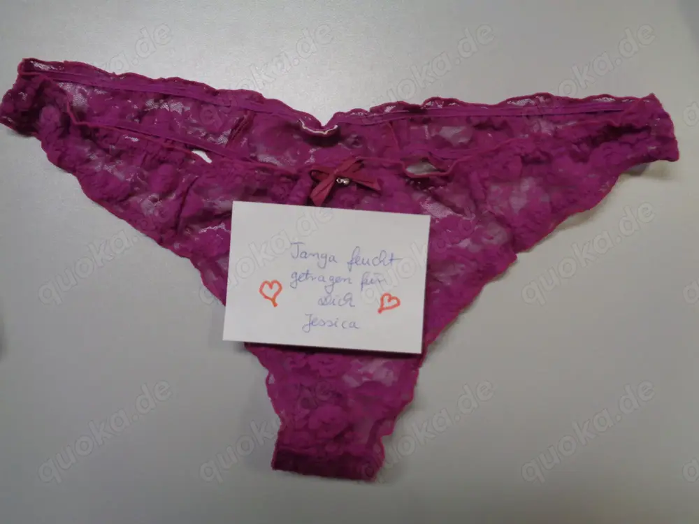 Für dich mein getragener Slip Tanga mit Spitze
