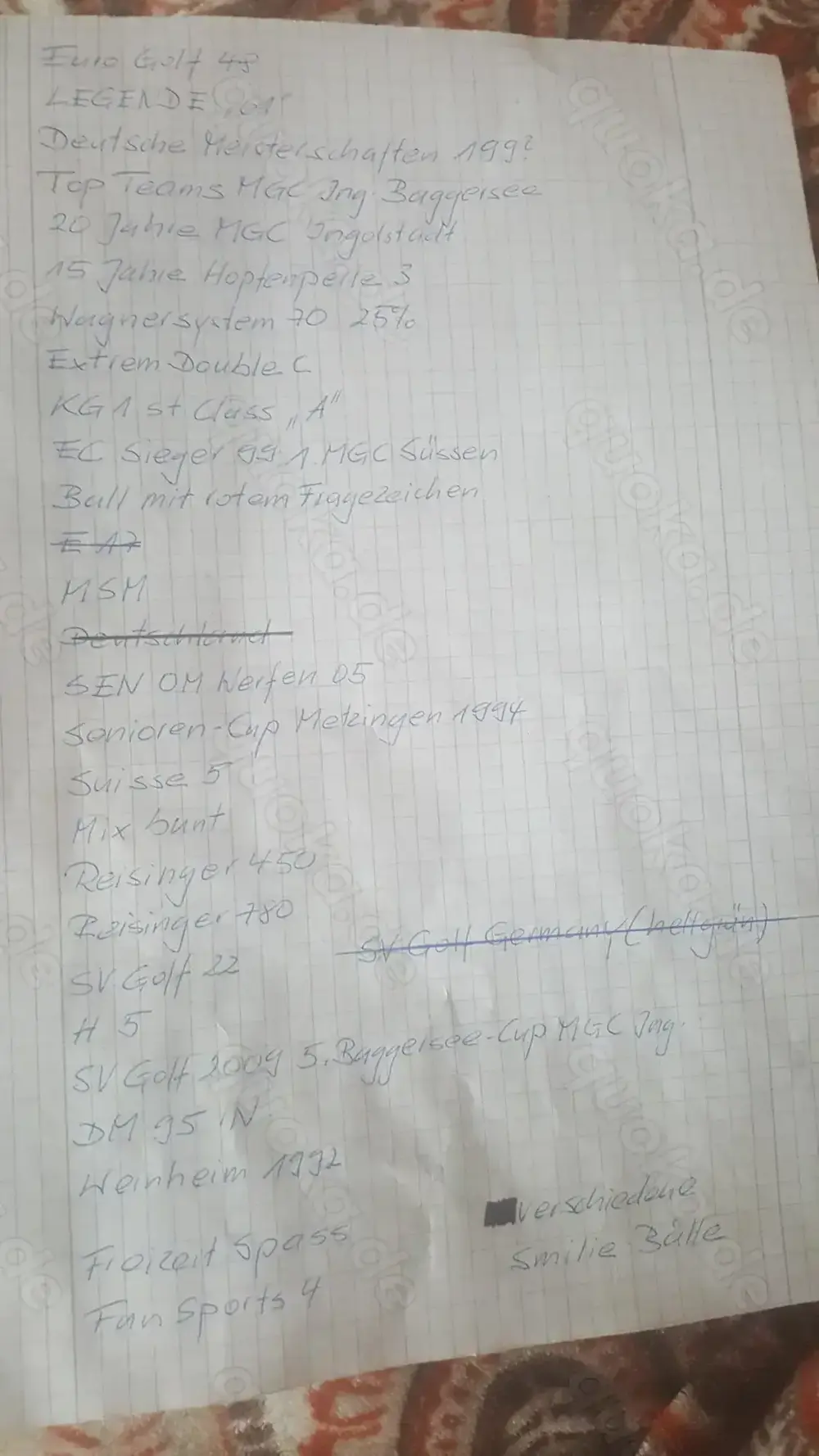 Verschiedene Minigolfbälle zu verkaufen 