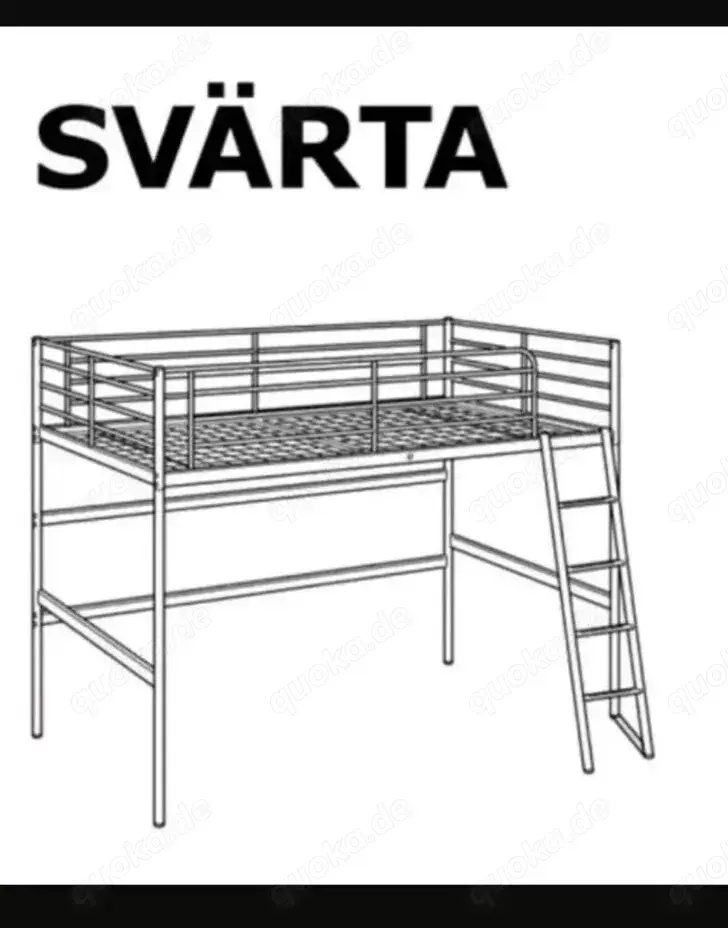 Ikea Bett SVÄRTA 90 200 mit Schreibtischplatte Ikea Bett SVÄRTA 90 200 mit Schreibtischplatte