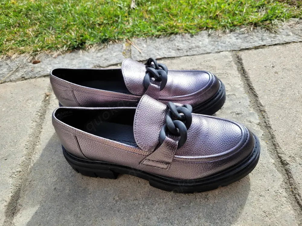 Loafer kupferfarben glänzend, Gr. 40 - Neu und ungetragen,