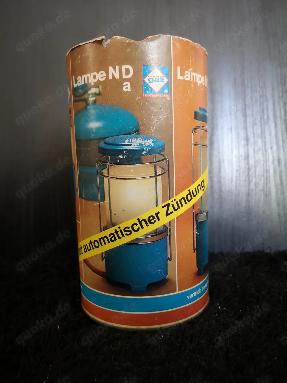 CampinGaz ND Plane Air Vintage Gaslampe Suprax Glas und Zünder 