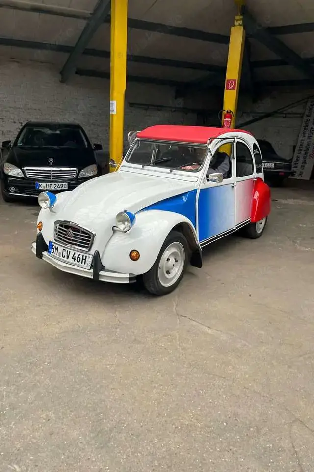 Citroen 2CV wie COCO dreifarbig und H Kennzeichen wie neu