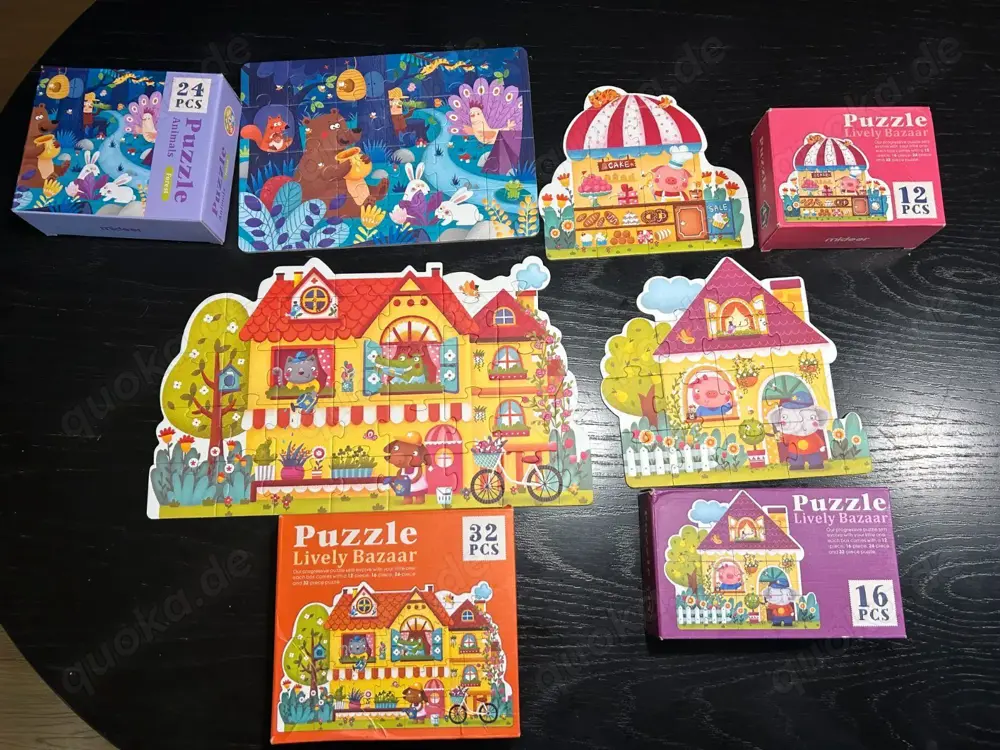 4x MiDeer Puzzle 12, 16, 24, 32 Teile f. Kinder ab